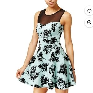 Trixxi Fit And Flare Floral Dress Sz L
